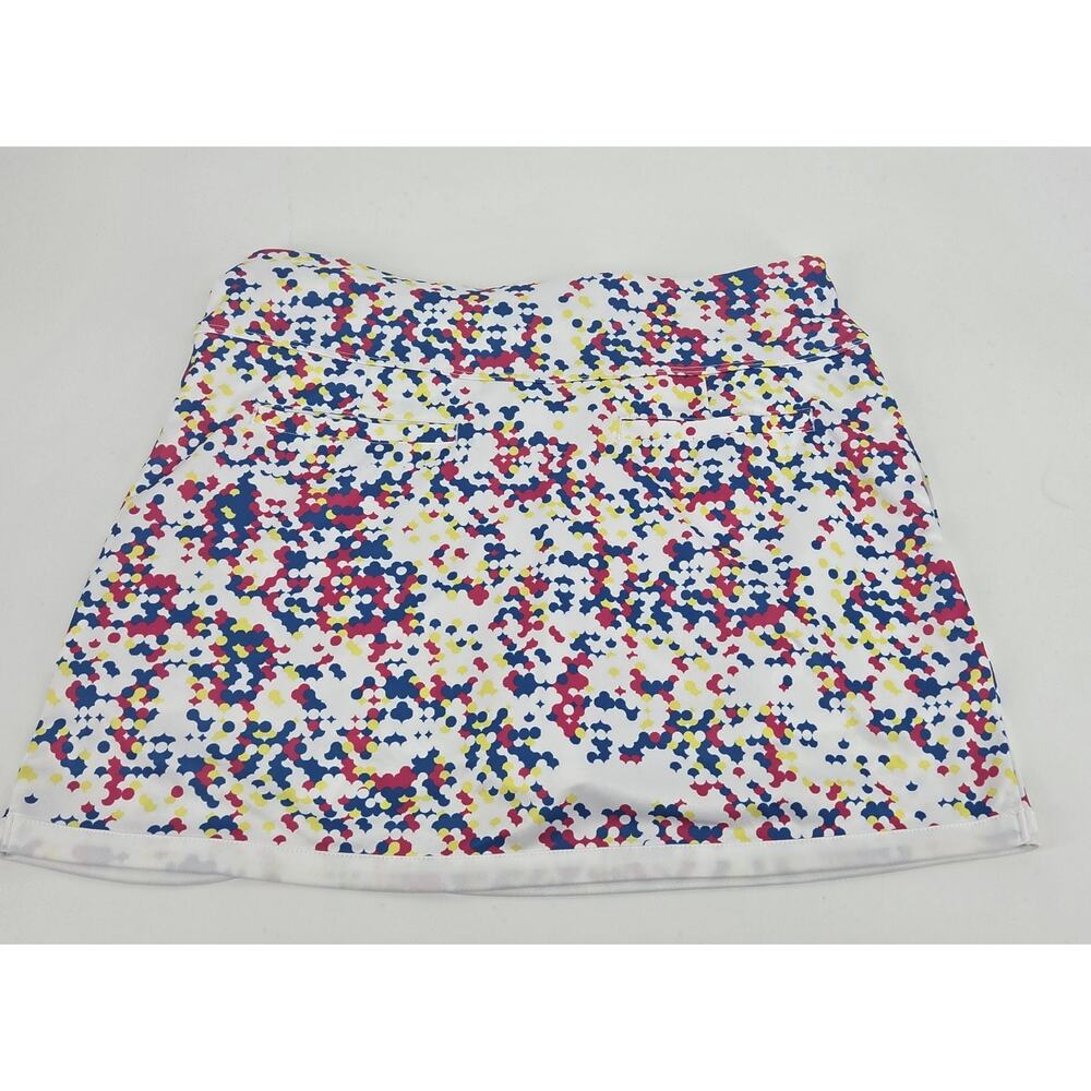 NWT Ben Hogan Golf Skirt Skort Size Medium Geo Print White Pockets Shorts Liner - Picture 3 of 7